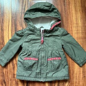 Cat & Jack Olive Jacket with Red Trim
